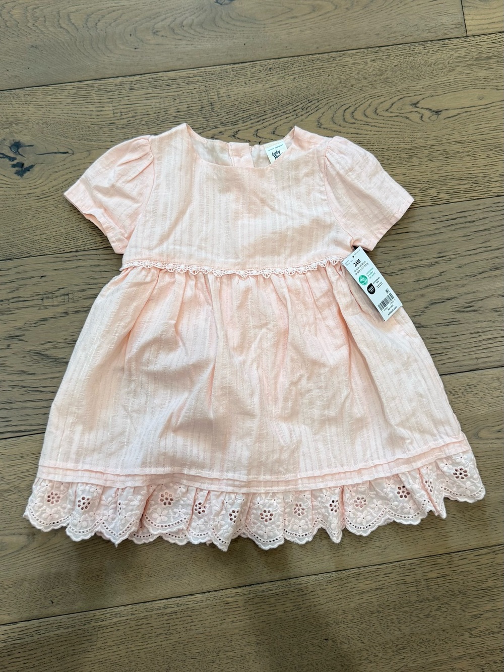Baby B’gosh Pink Eyelet Lace Dress + Bloomers NWT – 24M